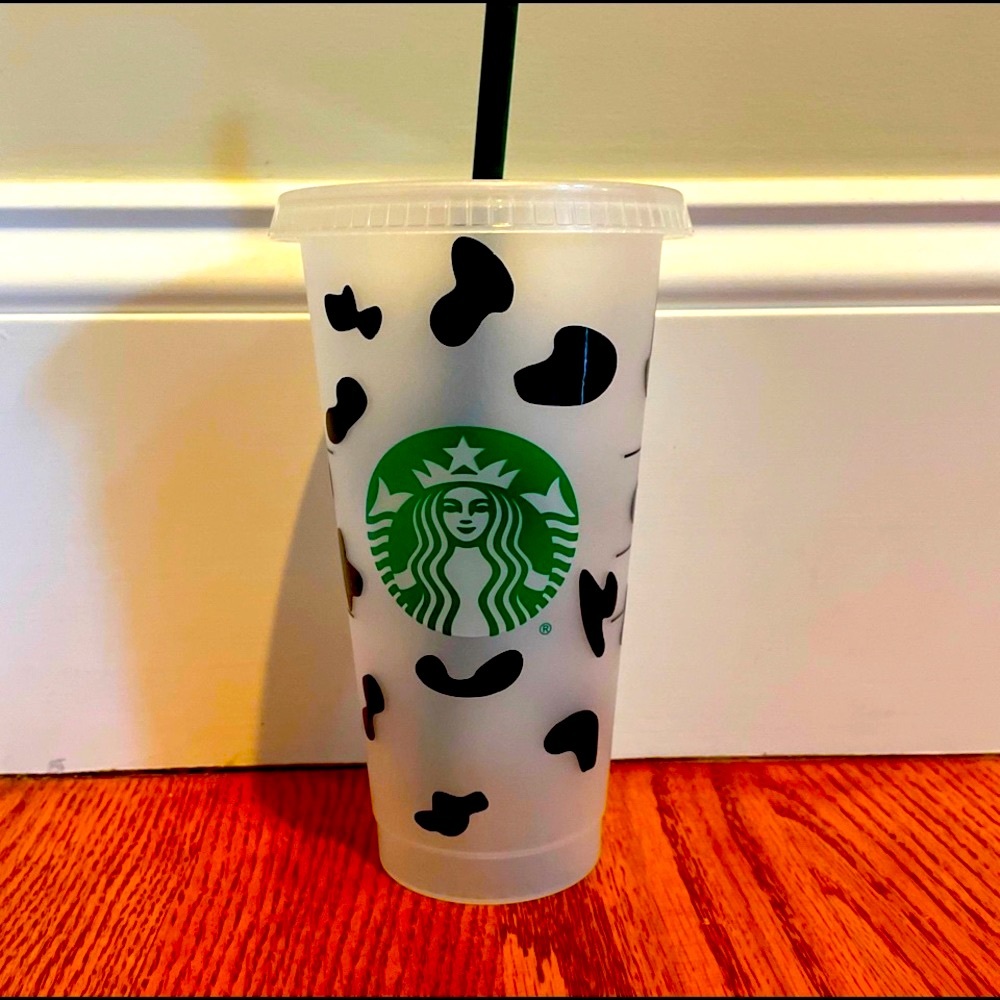 Custom Cow Print Starbucks Cup Venti Cold Cup - Picture 1 of 2